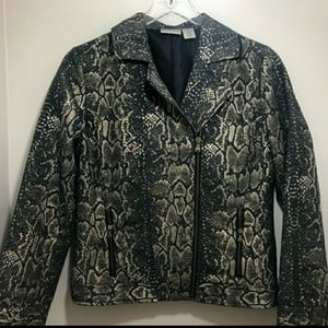 🐍 Snake print Moto jacket